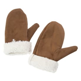 Faux Suede & Sherpa Mittens