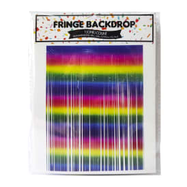Rainbow Fringe Backdrop 48in X 60in
