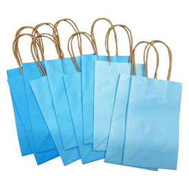 10-Pack Small Kraft Gift Bags 8.35in x 5.2in