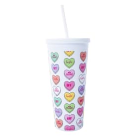 Candy Hearts Valentine's Day Tumbler 24oz