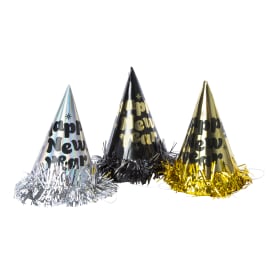 'Happy New Year' Party Hats 3-Count