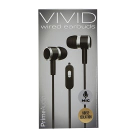 Noise-Isolating Vivid Wired Earbuds With Mic