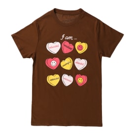 Candy Heart Inspirational Message Graphic Tee