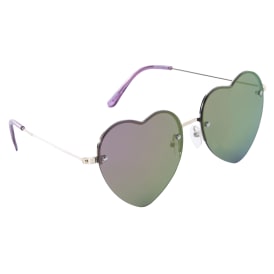 Ladies Retro Mirror Heart Sunglasses
