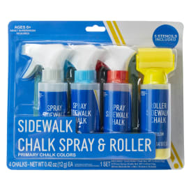 Sidewalk Chalk Spray & Roller Set