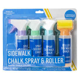 Sidewalk Chalk Spray & Roller Set