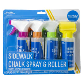 Sidewalk Chalk Spray & Roller Set