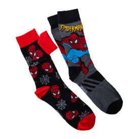 Marvel Spider-Man Mens Crew Socks 2-Pack