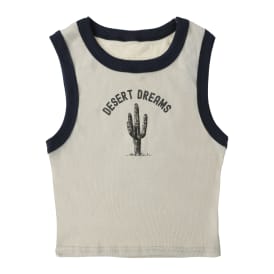 Graphic Ringer Tank Top