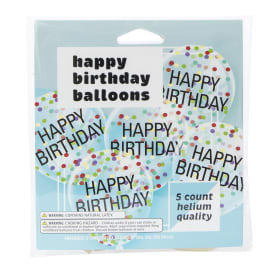 Confetti Filled Happy Birthday Balloons 5-Count