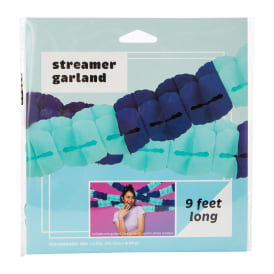 Multicolor Streamer Garland 9ft