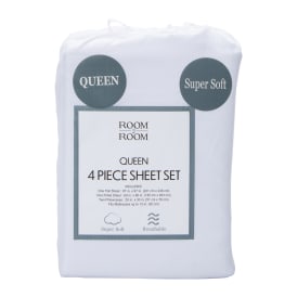 Queen Size 4-Piece Sheet Set - White