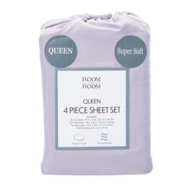 Queen Size 4-Piece Sheet Set - Lavender