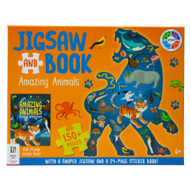 Shaped Jigsaw & Sticker Book 150-Piece