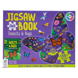 Shaped Jigsaw & Sticker Book 150-Piece