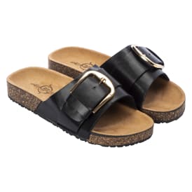 Ladies Jute Buckle Slide Sandals