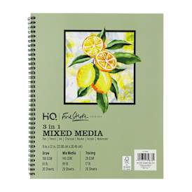 HQ 3-in-1 Mixed Media Sketch Book