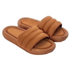 Ladies Triple Band Cushioned Slide Sandals