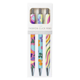 Fashion Click Pens 3-Count