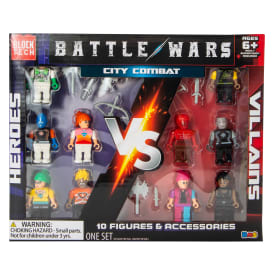 Block Tech® Battle Wars 10 Minifigures & Accessories Set