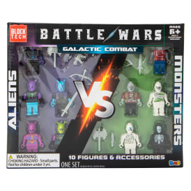 Block Tech® Battle Wars 10 Minifigures & Accessories Set