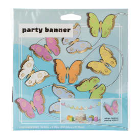 Butterfly Party Banner 96in x 5in