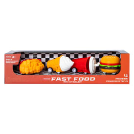 Fast Food Mini Wheeler Toy Cars 4-Count