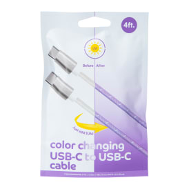 4ft Color Changing USB-C To USB-C Cable