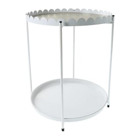 2-Tier Scallop Table 16.75in x 19.75in