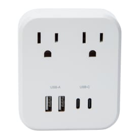 15W USB-C & USB Wall Charger With Outlets