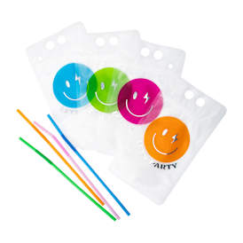 Smiley Pouch Sipper 4-Count
