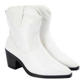 Ladies White Ankle Cowboy Boots Five Below