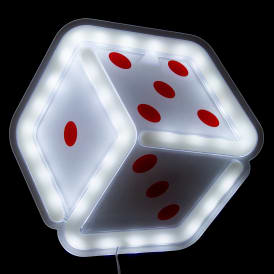 Dice Acrylic LED Wall Light 8.26in x 7.71in