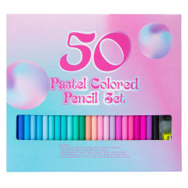 Pastel Colored Pencil Set 50-Piece