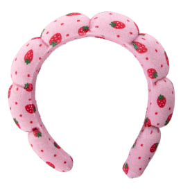 Padded Headband With Hair Tie - Strawberry