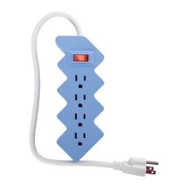 4-Outlet Scalloped Power Strip, 1.5ft