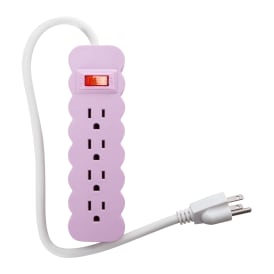 4-Outlet Scalloped Power Strip, 1.5ft