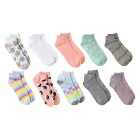 Ladies Retro Low-Cut Socks 10-Pack