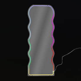Wavy LED Light-Up Floor Mirror 18.5in x 46in | Five Below