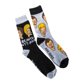 Beavis And Butt-Head™ Mens Crew Socks 2-Pack