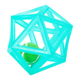 Hollow Geometric Dog Toy With Ball