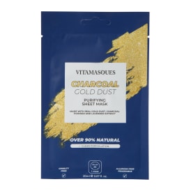 Vitamasques Charcoal Gold Dust Sheet Mask 0.67oz