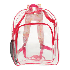 Clear Backpack With Pattern Straps 15in
