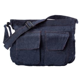 Denim messenger bag sale