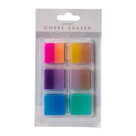 Ombre Eraser Set 6-Count