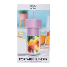 Rechargeable Portable Blender With Silicone Straw 17oz
