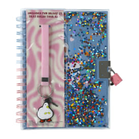 Animal Bracelet Glitter Journal With Key & Lock