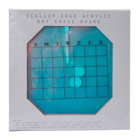 Scallop Edge Acrylic Dry Erase Board 11.61in