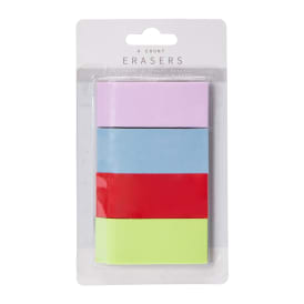 Colorful Erasers 4-Count Set