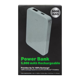 5000mAh Slim Solid Rechargeable Power Bank